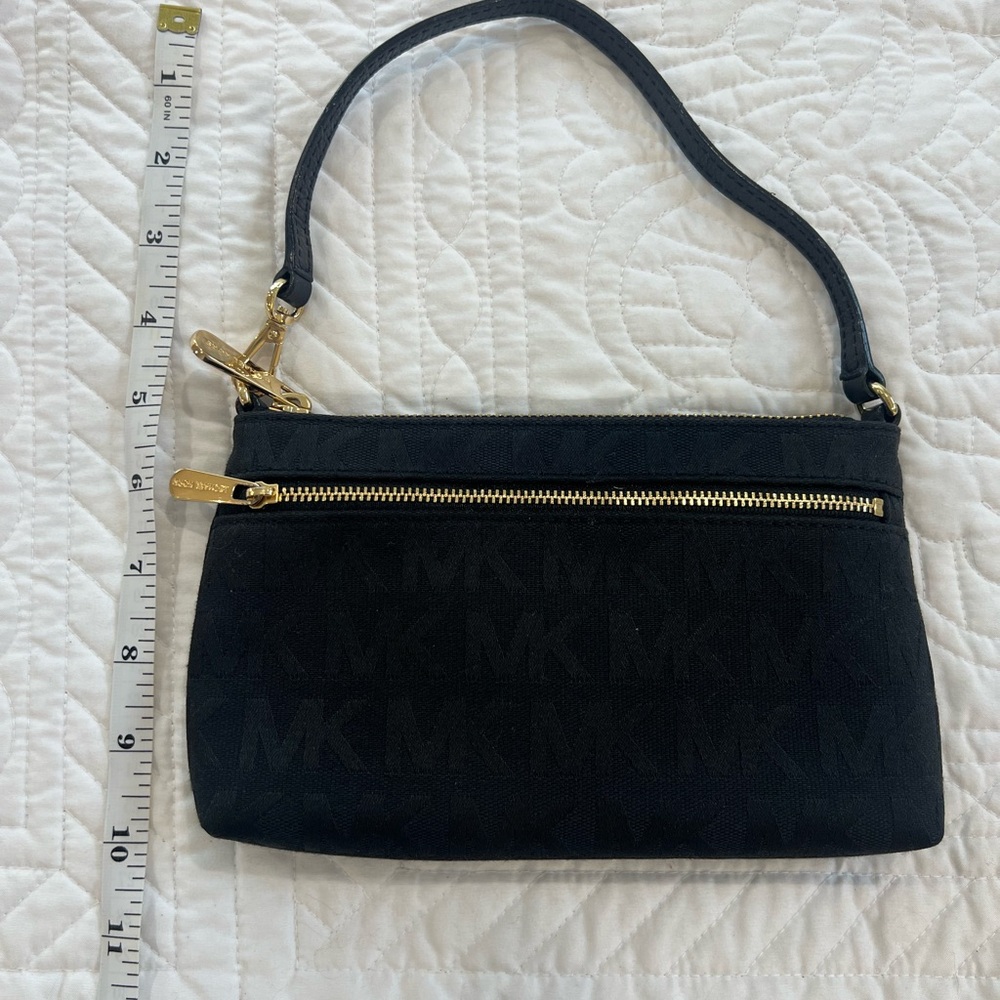 Michael Kors Black Logo Wristlet with Gold Hardware - Picture 8 of 11